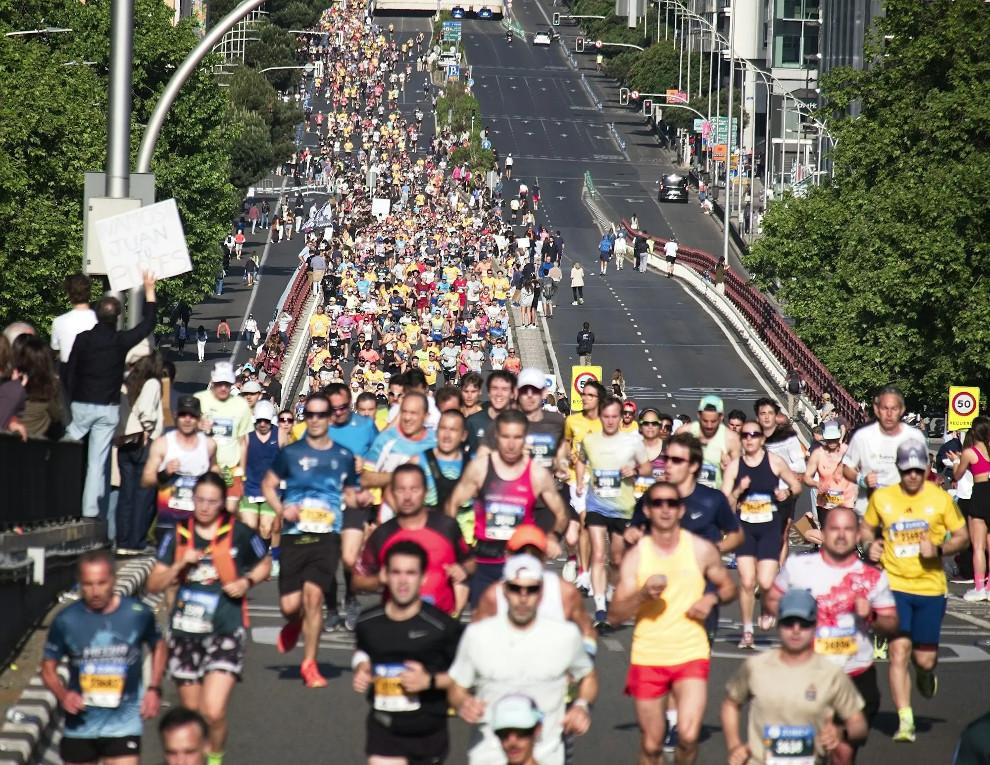 Hundreds of runners at a city race